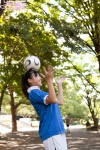 headband polo ponytail shorts soccer_uniform yamanaka_tomoe rating:Safe score:0 user:nil!