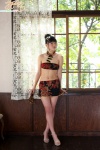 fan hairbun halter_top miniskirt sister_of_the_world skirt twintails yamanaka_tomoe rating:Safe score:3 user:nil!