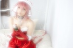 collar cosplay dress earwings ikaros kanda_midori pink_hair santa_costume sora_no_otoshimono stocking_cap rating:Safe score:0 user:xkaras