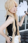 apron ban benten blonde_hair cigarette cosplay fan miniskirt skirt zone-00 rating:Safe score:1 user:nil!