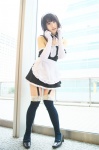 apron collar cosplay dress elbow_gloves garter_belt gloves hairband himezaki_reika kore_ga_watashi_no_goshujin-sama kurauchi_anna maid maid_uniform thighhighs zettai_ryouiki rating:Safe score:1 user:nil!