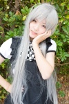 apron cosplay dress haiyore!_nyaruko-san mikoto_(ii) nyaruko silver_hair rating:Safe score:0 user:pixymisa