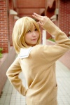 arihara_ayumi blonde_hair cosplay hatsukoi_limited sailor_uniform school_uniform sweater umi rating:Safe score:0 user:pixymisa