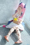 cecialla_apiared cosplay dress hairbows koboreru_suna_no_aria pantyhose pink_hair shirayuki_himeno rating:Safe score:2 user:pixymisa