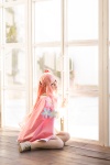 atelier_meruru cape cosplay crown dress merurulince_rede_arls pantyhose pettipants pink_hair sheer_legwear shirayuki_himeno rating:Safe score:0 user:pixymisa