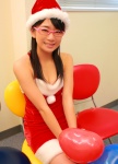 cleavage dress enjoy_play glasses santa_costume stocking_cap tokito_ami rating:Safe score:0 user:nil!