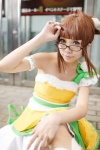 ahoge akizuki_ritsuko boots cosplay dress glasses hizuki_yuuki idolmaster rating:Safe score:1 user:nil!