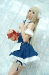 blonde_hair chii_(chobits) chobits cosplay dress hairband hair_ribbons petticoat twintails yae_maiko rating:Safe score:2 user:pixymisa