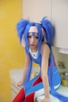 blue_hair bodysuit buyara cosplay hair_ribbons headband klan_klein macross macross_frontier twintails rating:Safe score:1 user:nil!