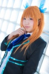 aizawa_hikaru blazer blouse blue_light cosplay hairbows orange_hair pude school_uniform silverlight twintails rating:Safe score:0 user:nil!