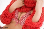 bikini_top cleavage girlz_high kimishima_asuka shirt_lift sweater swimsuit rating:Safe score:0 user:nil!