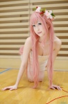 chii cleavage cosplay dress just_be_friends_(vocaloid) megurine_luka pink_hair vocaloid rating:Safe score:2 user:nil!