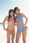beach bikini cleavage honeybee_x2 natsukawa_jun side-tie_bikini swimsuit yasuda_misako rating:Safe score:0 user:nil!