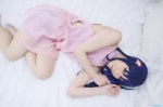 bed blue_hair cosplay dress hiradaira_chisaki nagi_no_asukara pantyhose shaa sheer_legwear side_ponytail rating:Safe score:3 user:nil!