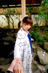 cosplay hair_ribbons kimono kodama_hikaru one-piece_swimsuit open_clothes swimsuit tachibana_minami twintails yakin_byoutou rating:Safe score:0 user:nil!