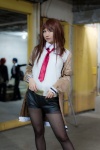 blouse cosplay jacket makise_kurisu michiko pantyhose shorts steins;gate tie rating:Safe score:2 user:nil!