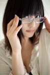 blouse bra cleavage glasses hina open_clothes rating:Safe score:3 user:xkaras