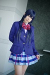 blazer blouse blue_hair cosplay love_live!_school_idol_project narihara_riku pleated_skirt school_uniform skirt sonoda_umi rating:Safe score:0 user:nil!