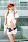 aiba_ai alice_parade blonde_hair boots cap cosplay midriff rouge13 shorts twin_braids uniform rating:Safe score:0 user:pixymisa