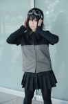blouse cosplay goggles gumi mosaic_roll_(vocaloid) pantyhose pleated_skirt sayaka_(ii) scissors skirt tshirt vocaloid rating:Safe score:2 user:nil!
