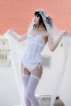 garter_straps karin_(iii) necklace panties strapless thighhighs wedding_dress wedding_veil rating:Safe score:0 user:pixymisa