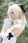 bianco blonde_hair cosplay dress fate/grand_order gloves hairbow saber saber_lily usakichi rating:Safe score:0 user:nil!