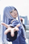 aoki_hagane_no_arpeggio blue_hair cosplay detached_sleeves iona sailor_uniform sakuya_mikoto school_uniform rating:Questionable score:0 user:nil!