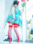 cosplay cyborg_nene fishnet_stockings original qipao roses thighhighs zettai_ryouiki rating:Safe score:0 user:nil!