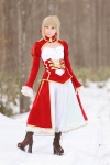 blonde_hair boots braid cosplay dress fate/series fate/stay_night kamui_arisa red_moon saber rating:Safe score:0 user:nil!