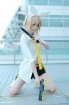 blonde_hair blouse boots cosplay gun hairbow kagamine_rin shorts souki_ryou tagme_song tie vocaloid rating:Safe score:1 user:nil!