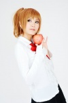 amane_misa apple blonde_hair blouse cosplay death_note kouzuki_suzuka miniskirt school_uniform skirt twintails rating:Safe score:0 user:nil!