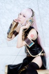 armband boots cosplay headset ibara kunoichi megurine_luka pink_hair sleeveless thighhighs vocaloid rating:Safe score:2 user:pixymisa