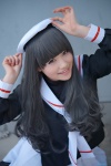 blouse cardcaptor_sakura cosplay daidouji_tomoyo hat moi pleated_skirt sailor_uniform scarf_tie school_uniform skirt rating:Safe score:0 user:pixymisa