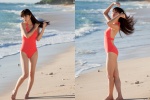 barefoot beach cleavage ocean one-piece_swimsuit romance sugimoto_yumi swimsuit rating:Safe score:1 user:nil!