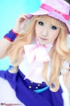 blonde_hair blouse cosplay deep_rabbit hat macross macross_frontier macross_frontier:_itsuwari_no_utahime pleated_skirt saku sheryl_nome skirt vest rating:Safe score:0 user:nil!