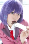 blazer blouse chocolate cosplay machako mm! purple_hair ribbon_tie school_uniform yuuno_arashiko rating:Safe score:1 user:pixymisa
