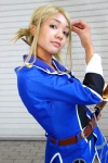 awashima_seri blonde_hair caramel_eyes cosplay dress k military_uniform overcoat sword tamaki_koi rating:Safe score:0 user:pixymisa