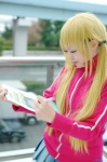 blonde_hair cosplay denim hayate_no_gotoku! pleated_skirt saeki_sae sanzenin_nagi skirt track_jacket twintails rating:Safe score:0 user:nil!