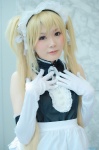 apron blonde_hair cosplay dress elbow_gloves gloves hairband kore_ga_watashi_no_goshujin-sama kurosuzu_erika maid maid_uniform sawatari_mitsuki twintails rating:Safe score:0 user:nil!
