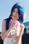 blue_hair cosplay dress elbow_glove idolmaster kisaragi_momo miniskirt miura_azusa skirt rating:Safe score:0 user:pixymisa
