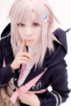 blouse bookbag cosplay hoodie jacket nanami_chiaki pink_hair pleated_skirt ribbon_tie skirt super_dangan-ronpa_2 yuyu_kaname rating:Safe score:0 user:pixymisa