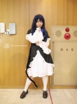 bernkastel blue_hair cosplay dress kneehighs murika tail umineko_no_naku_koro_ni rating:Safe score:0 user:nil!