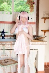 ainya apron cosplay headset megurine_luka pink_hair swimsuit vocaloid rating:Safe score:1 user:pixymisa