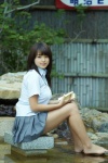barefoot blouse pleated_skirt school_uniform shinozaki_ai skirt wet ys_web_368 rating:Safe score:2 user:nil!