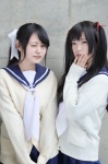 cardigan cosplay harumiya_yun love_plus neon pleated_skirt ponytail sailor_uniform school_uniform skirt takane_manaka twintails rating:Safe score:0 user:nil!
