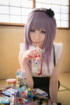 atsuki blouse cosplay dagashi_biyori dagashi_kashi hairband purple_hair shidare_hotaru skirt suspenders rating:Safe score:0 user:nil!