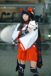 boots cosplay garter_straps gauntlets headdress inu_boku_secret_service kimono mask mumuko scarf shirakiin_ririchiyo thighhighs rating:Safe score:0 user:pixymisa