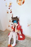 apron aqua_hair bear_hat colorful_pop_star!! cosplay dress haruka hatsune_miku hood thighhighs twintails white_legwear zettai_ryouiki rating:Safe score:1 user:nil!