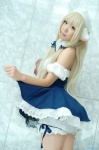 blonde_hair chii_(chobits) chobits cosplay dress hairband hair_ribbons petticoat twintails yae_maiko rating:Safe score:2 user:pixymisa