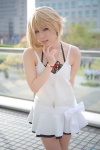 benio blonde_hair cosplay dress necklace sasa side_ponytail yellow_eyes zone-00 rating:Safe score:2 user:pixymisa
